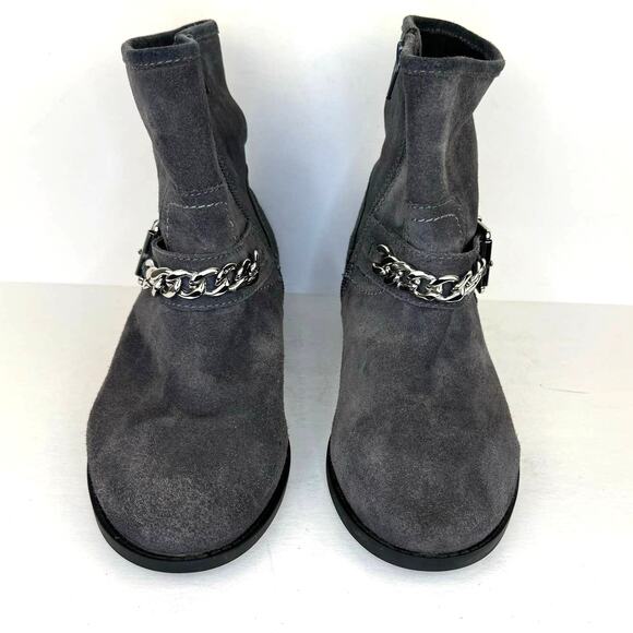 VIONIC | Gray Crescent Suede Chain & Buckle Orthotic Ankle Boot | Women's 6.5 - Picture 5 of 10